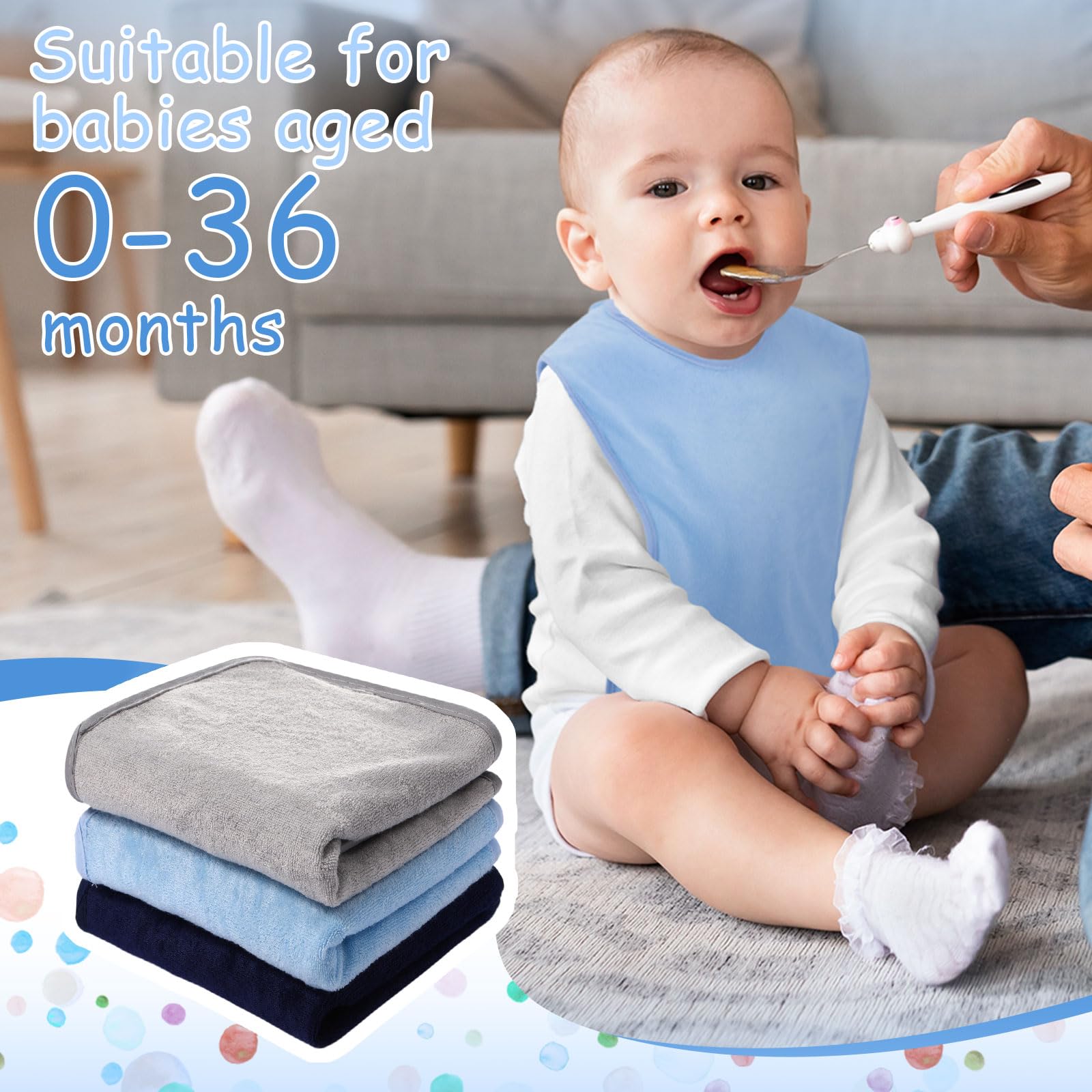 Hercicy multifunctional bib doubles as burp cloth and wipe cloth.