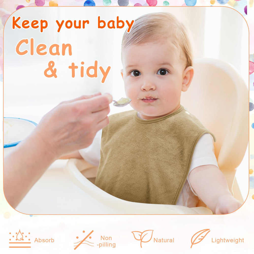 Hercicy neutral-design bib laid flat emphasizes versatile unisex look.