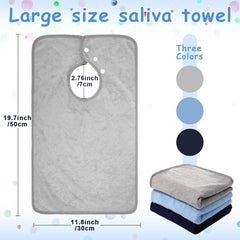 Hercicy terry cloth bib is soft and highly absorbent for spills and drool.