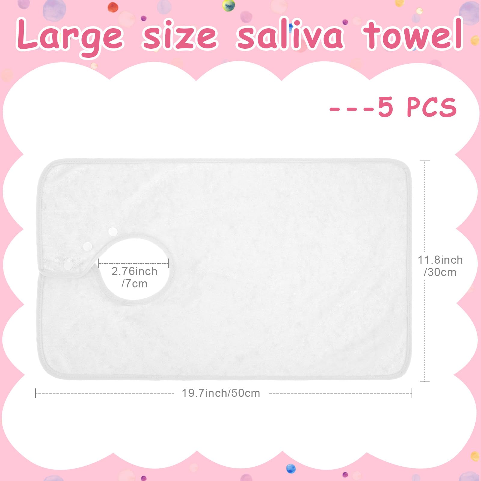 Hercicy terry cloth baby bibs feel soft and absorbent for drool and spills