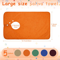 Hercicy toddler bib size 50x30cm demonstrates large coverage for teething spills.