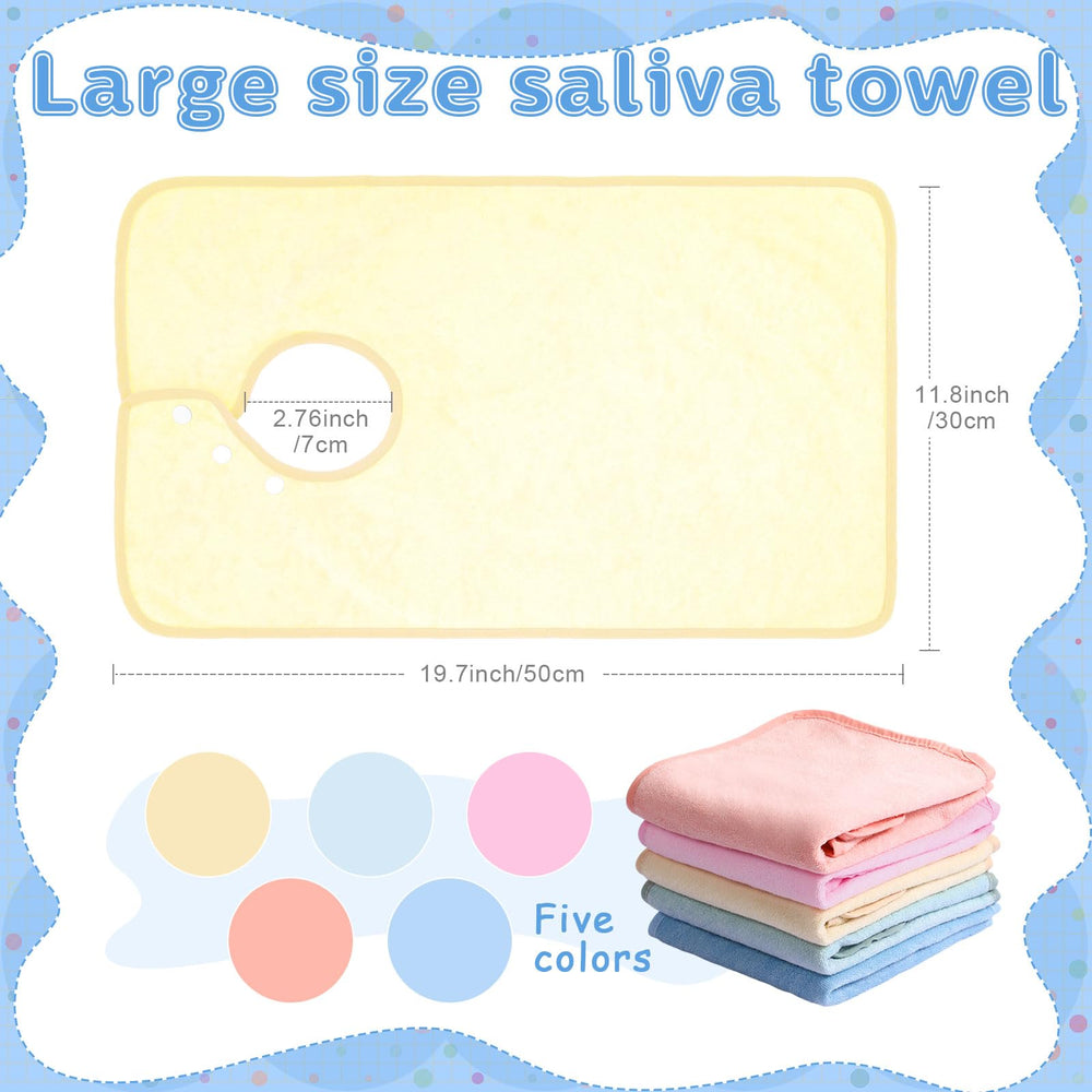 Hercicy toddler bib soft terry cotton close-up highlighting absorbent material for clean outfits.