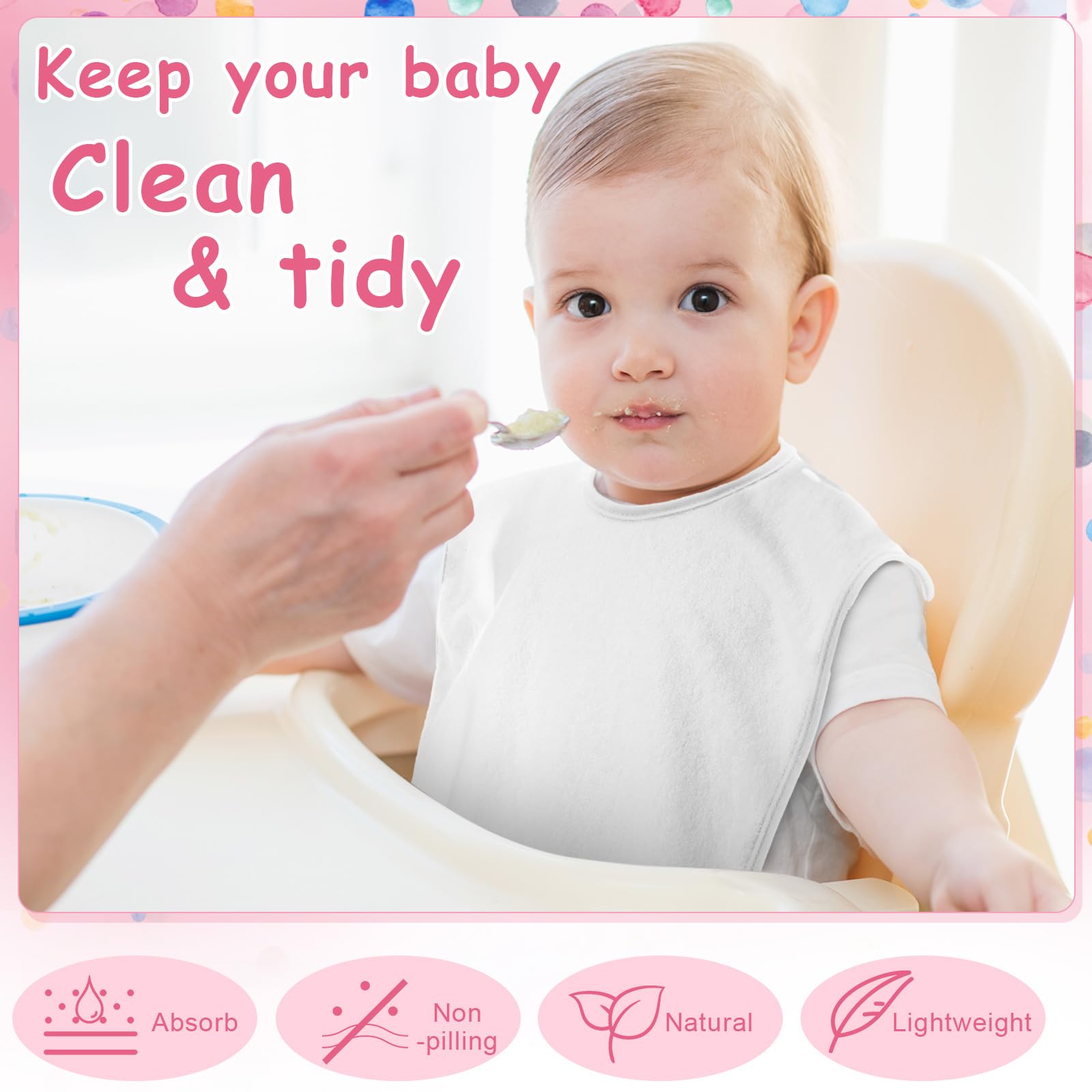 Hercicy travel-friendly bib can be rolled up and stashed in a bag