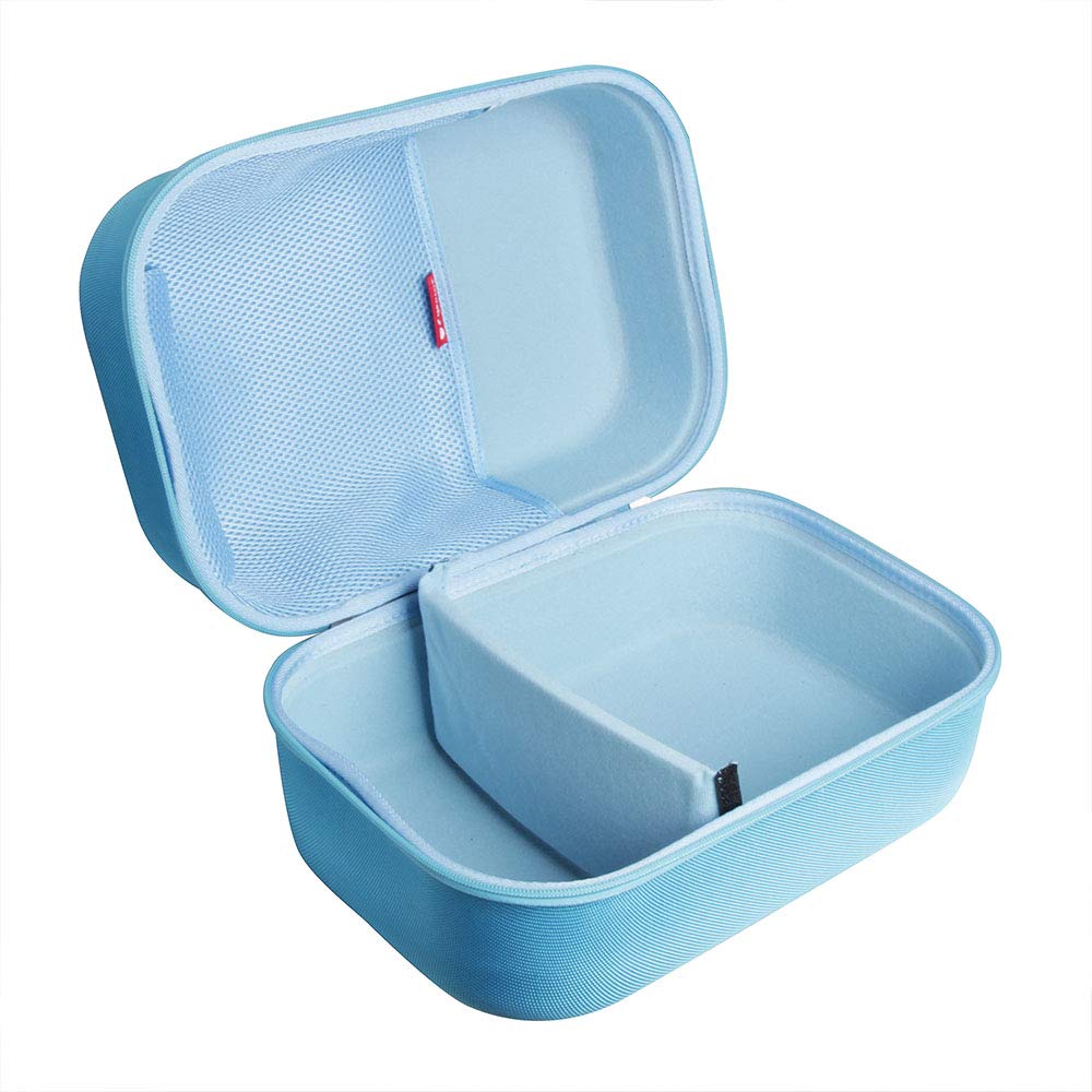 Hermitshell case outside view Spectra blue — sleek, compact protection for travel.
