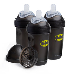 Herobility Batman DC bottles 3-pack assembled for convenient feeding on the go