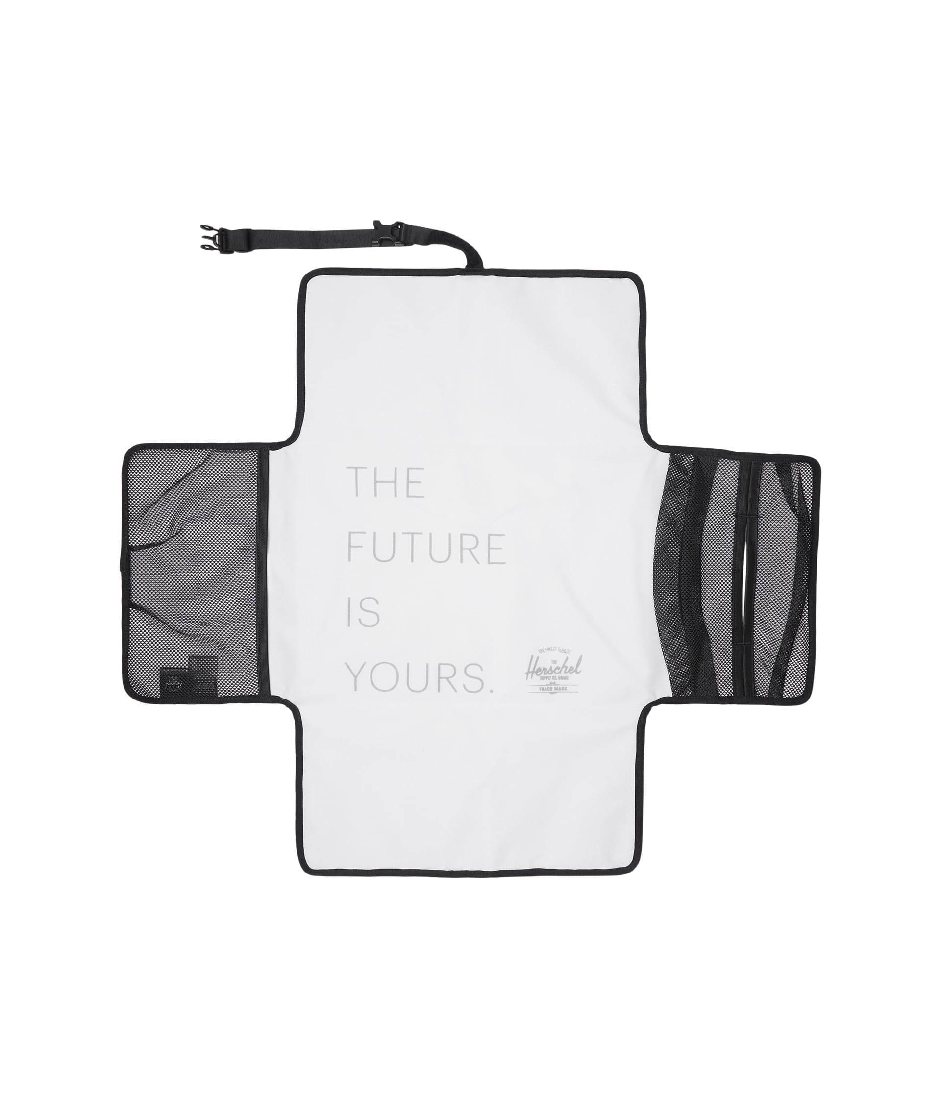 Herschel Sprout Change Mat ecosystem fabric uses recycled materials for durability.