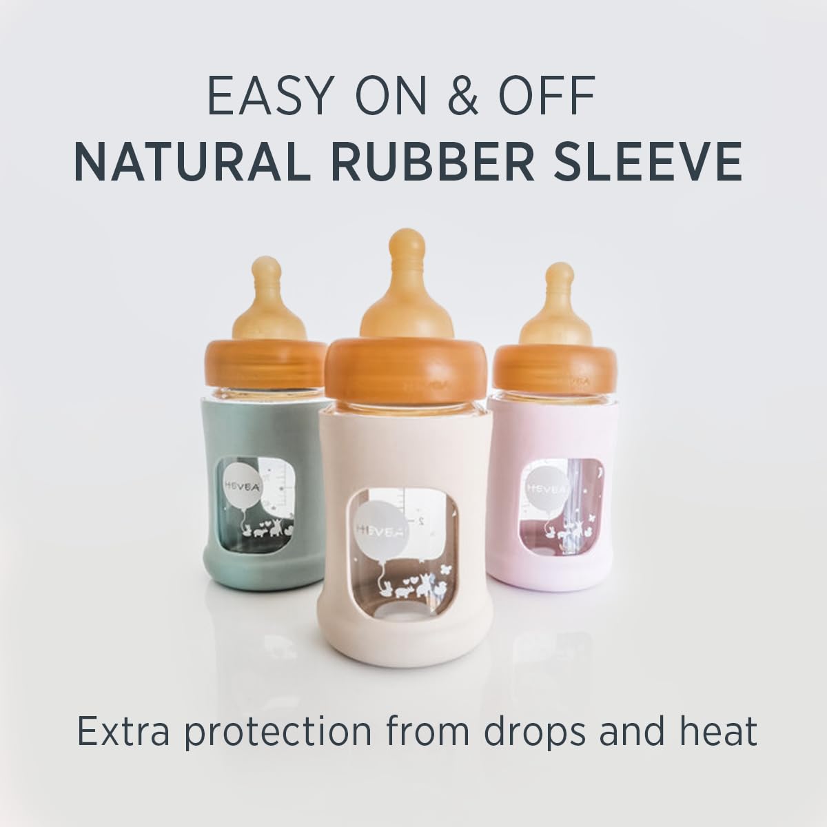 HEVEA sleeve-removal shows easy-on/easy-off protection that keeps hands safe during warm feeds.