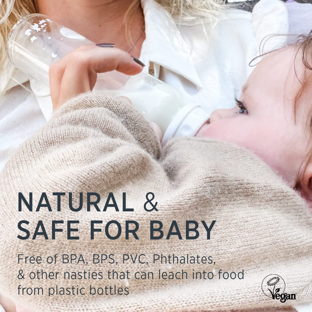 HEVEA standard-neck bottle nipple—natural rubber for a comfortable latch and natural feel.