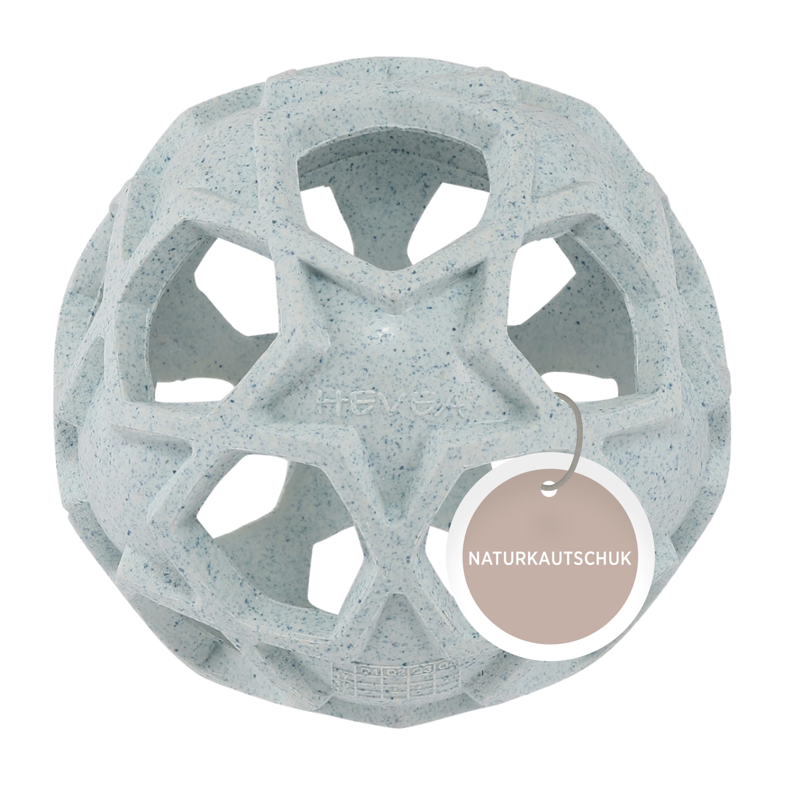 Hevea Star Activity Ball, soft texture promotes gentle grip and tactile exploration.