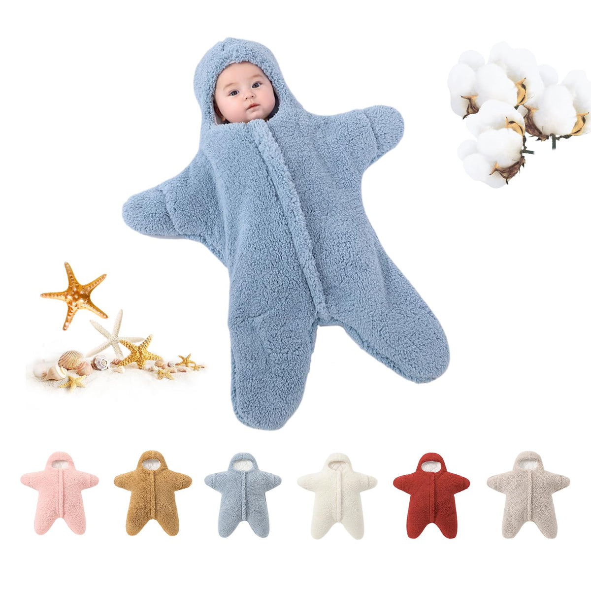 HEVOY Baby Starfish Onesie outer layer for cold nights with warmth and style