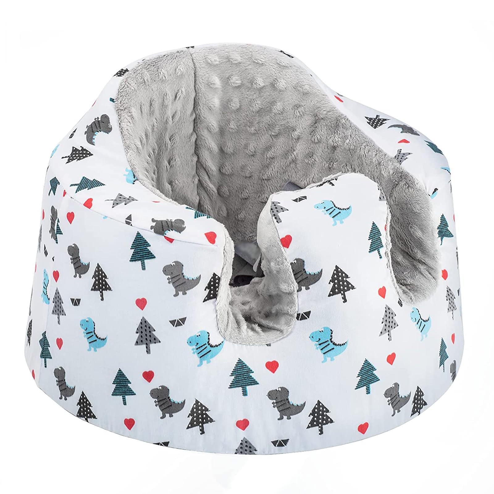 HEVOY Bumbo seat cover with little dinosaur velvet pattern protects seats and delights baby.