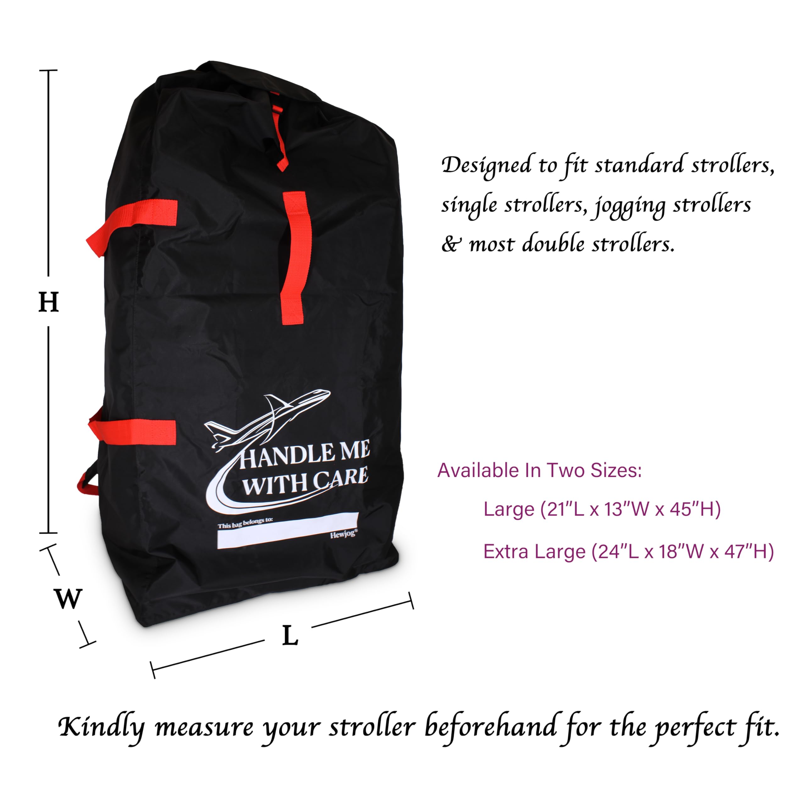 Hewjog stroller bag waterproof-protection shields gear from moisture on trips.