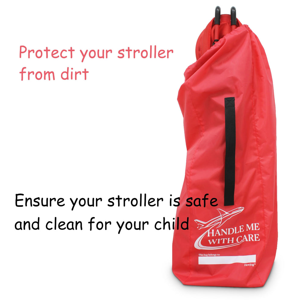 Hewjog Stroller Travel Bag back view, durable carry-on companion for easy airport navigation.