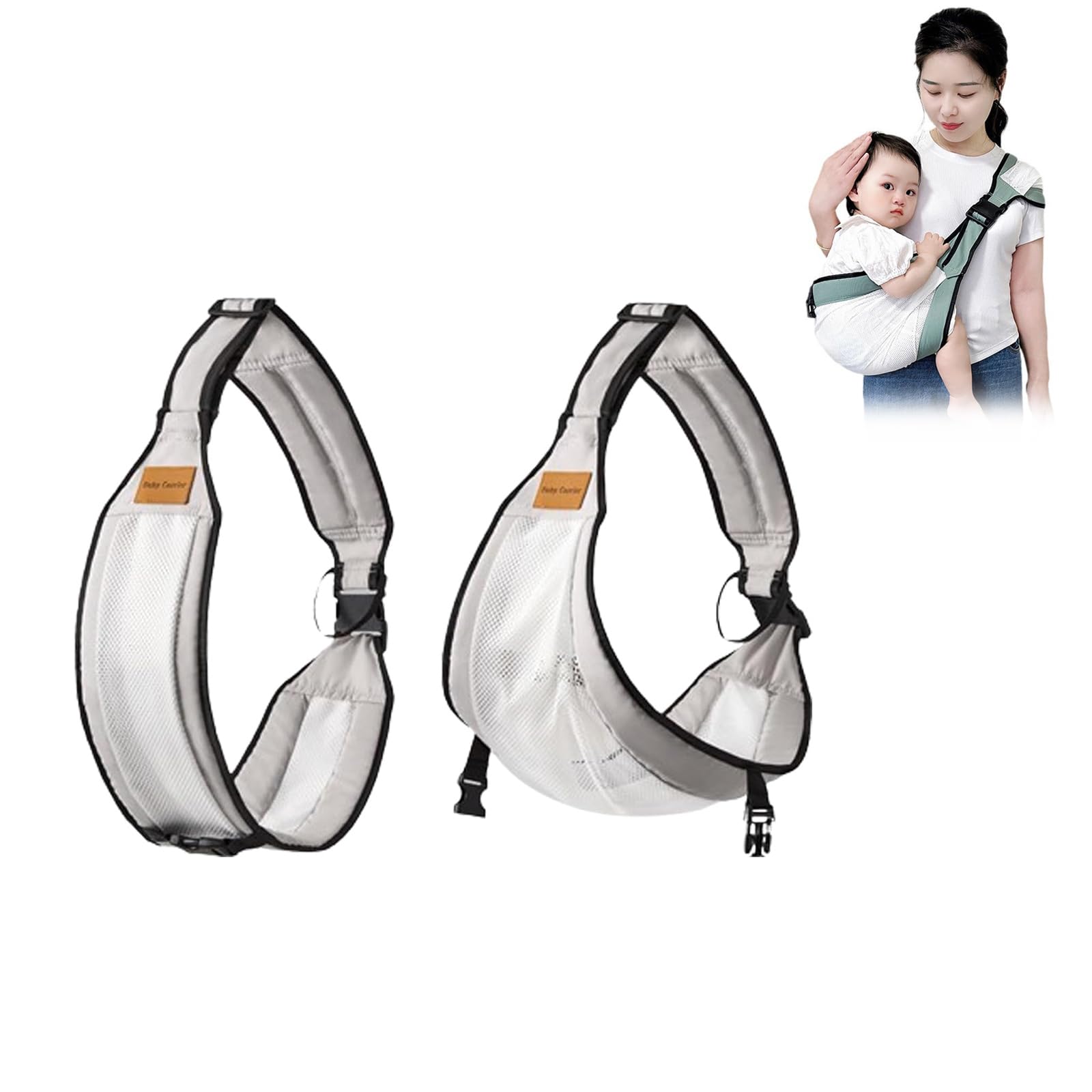 Hewmaw baby-in-sling use-case image highlighting hands-free versatility