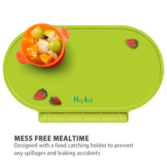 Hey Kids reusable placemat is easy to wipe clean after use