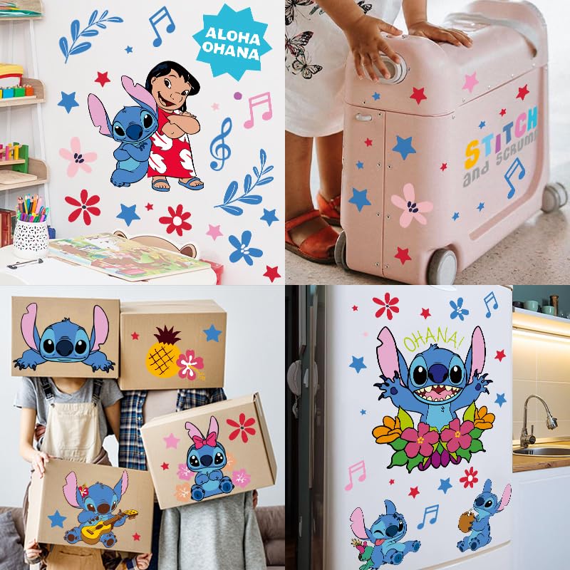 HeyAlpha stitch wall decal is waterproof and residue-free.