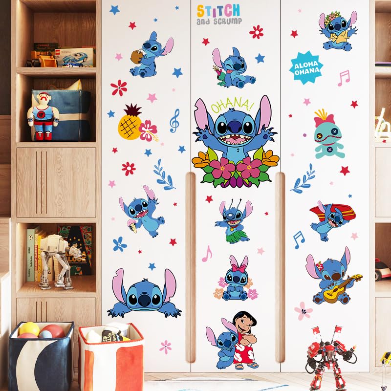 HeyAlpha wall decal shows Stitch in Aloha design for bright nursery decor.