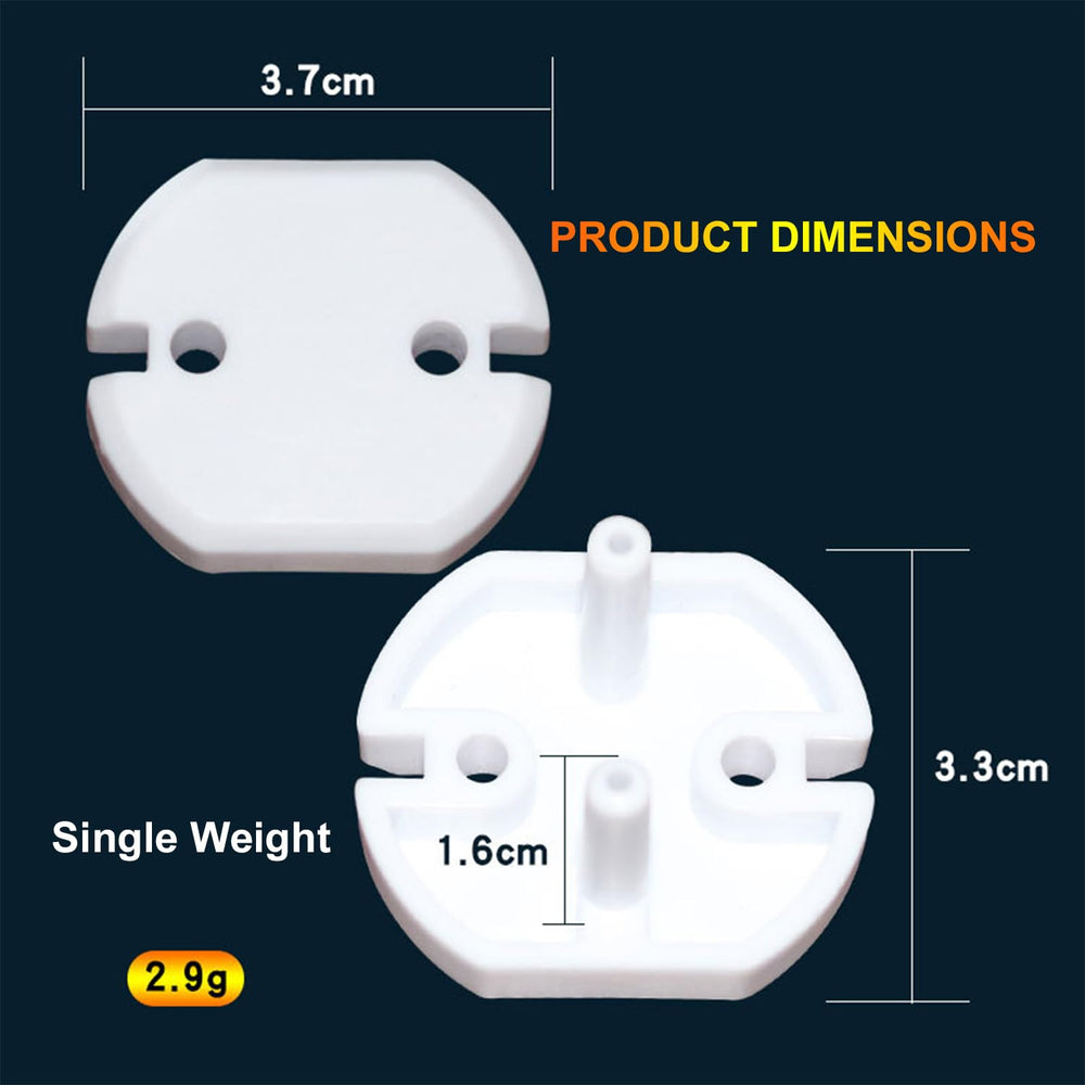 Heyiarbeit outlet covers white close-up ABS plastic for durable protection.