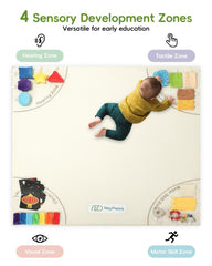 Heypappy Baby Play Mat shows non-slip bottom keeps it in place during play.