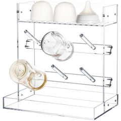 Heyrelda baby bottle-drying rack assembly enables quick, tidy setup for busy mornings
