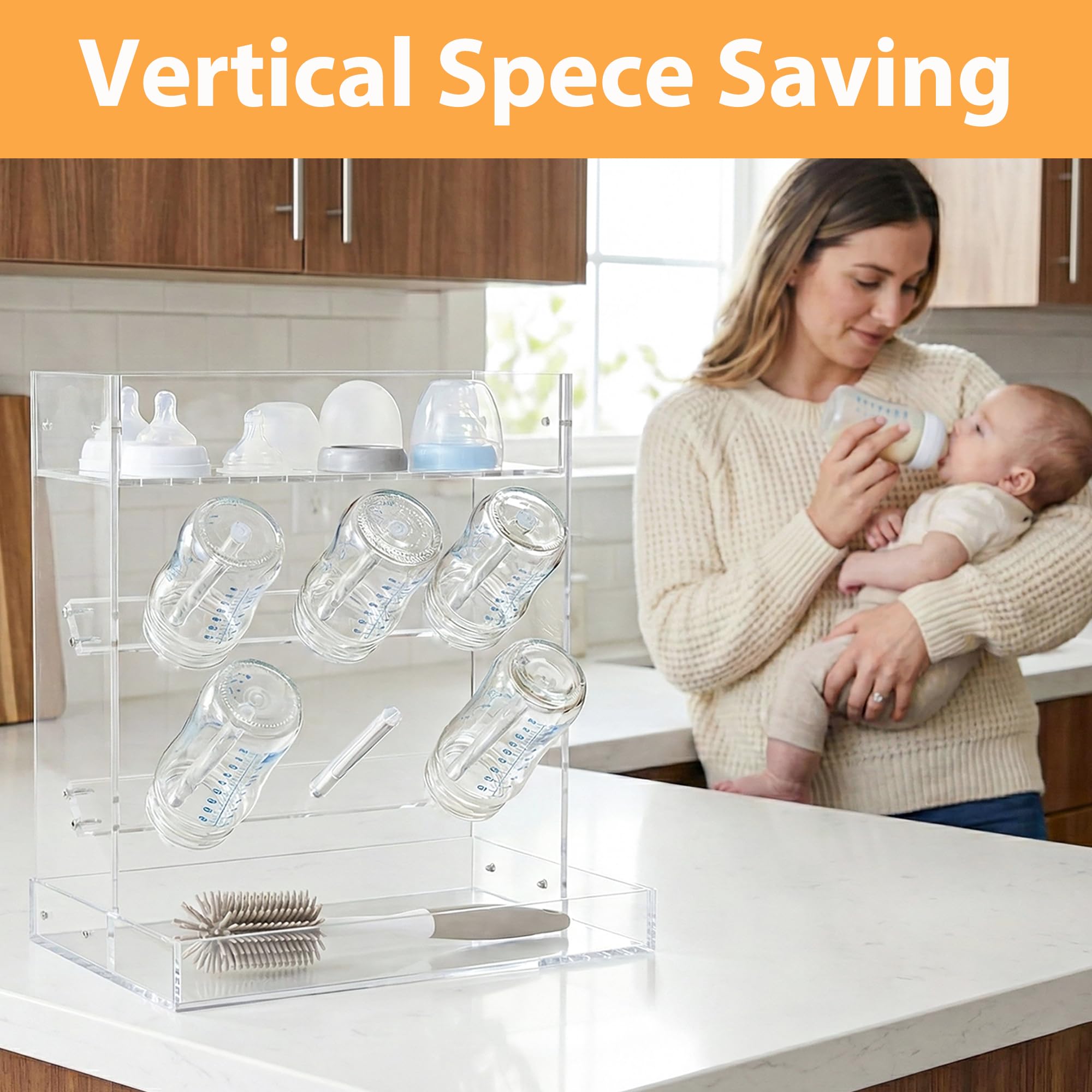 Heyrelda drip-tray compartment catches drips to keep counters clean
