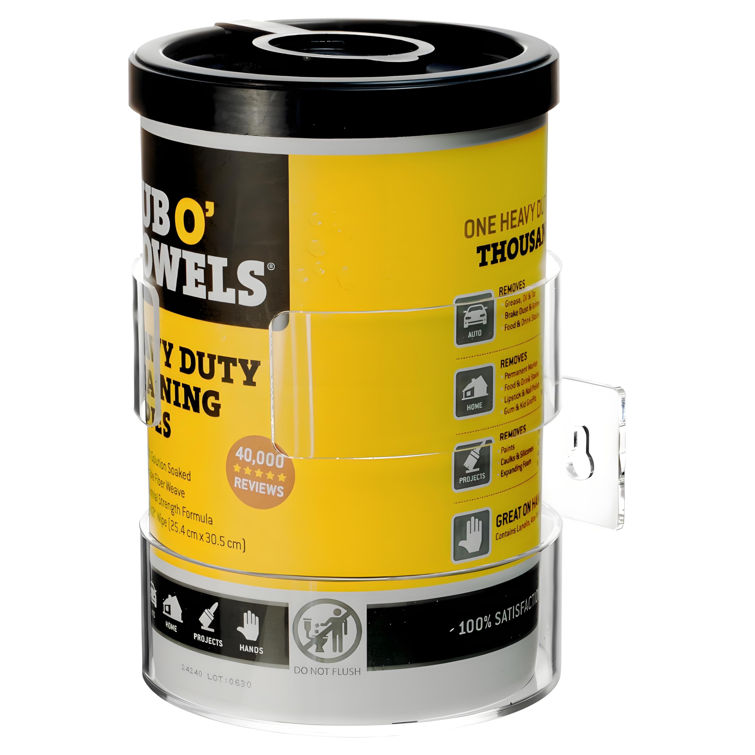 Heyrelda Wipes Holder on a kitchen wall keeps wipes visible and within reach.
