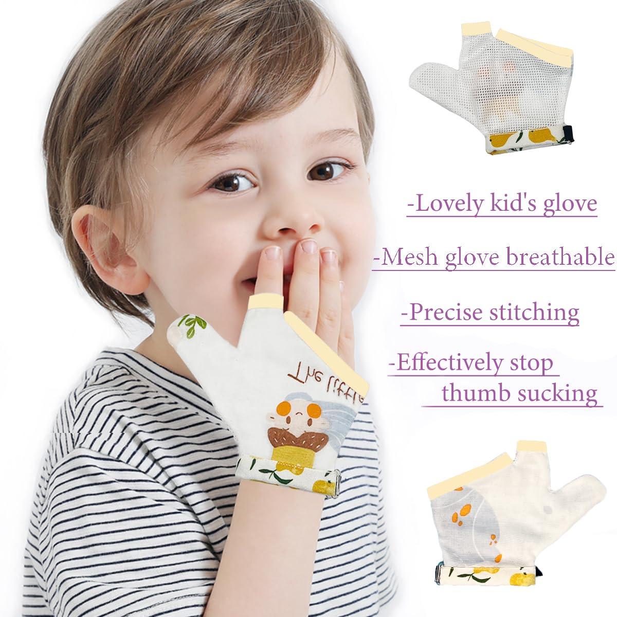 Heyshapeing gloves use breathable cotton, keeping tiny hands comfy through wear.