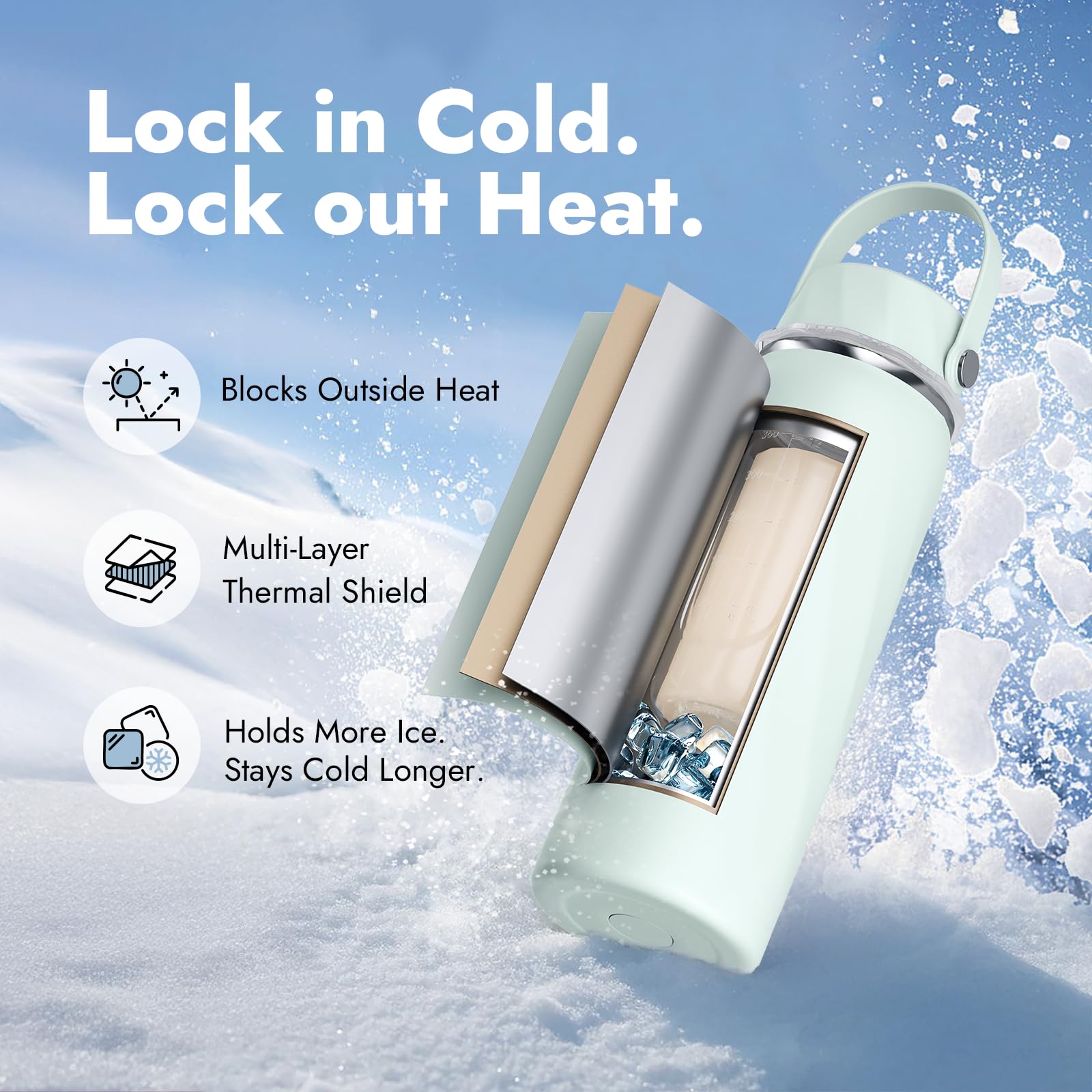 HEYTRIP cooler being filled with ice to show long-trip cooling potential