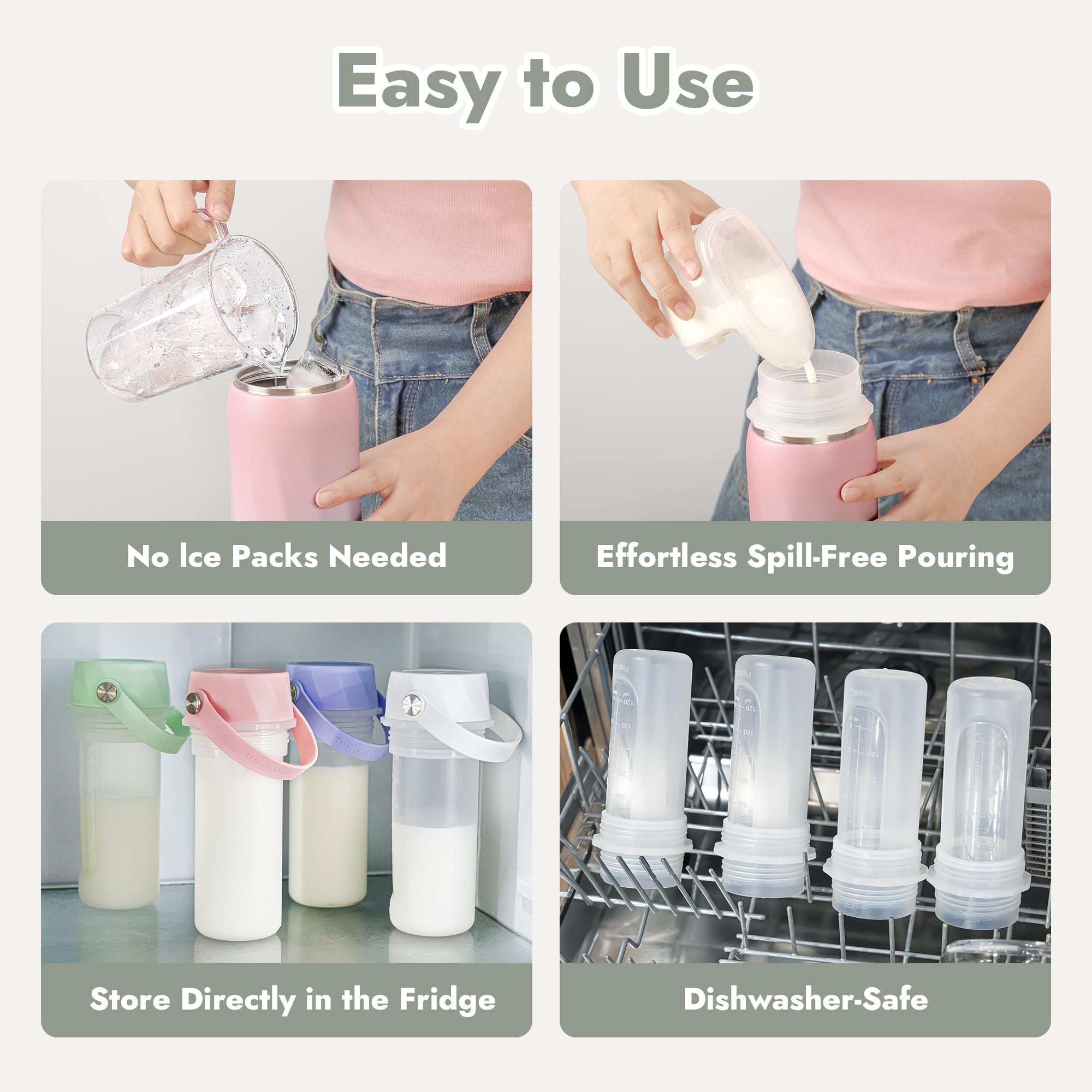 HEYTRIP leakproof seal demonstrates secure transport of breastmilk