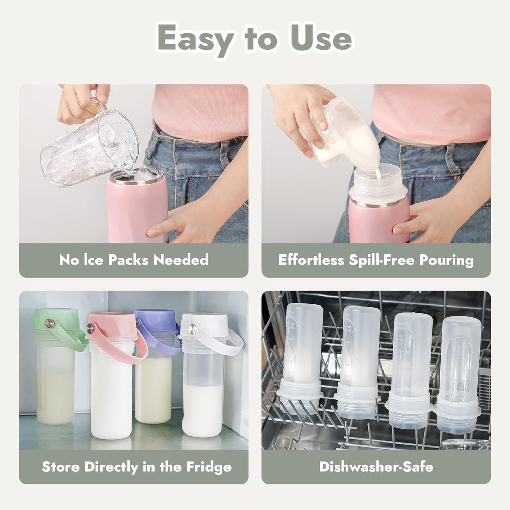 HEYTRIP leakproof seal demonstrates secure transport of breastmilk