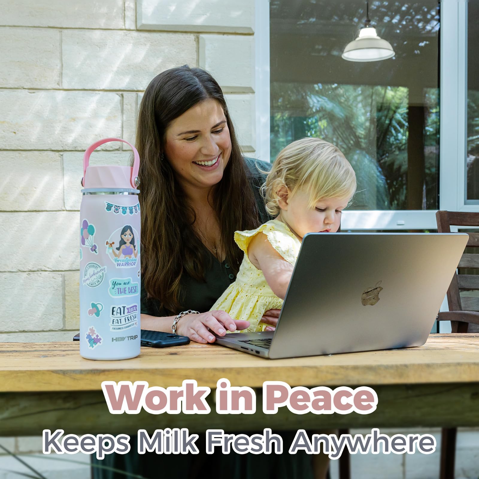 HEYTRIP breastmilk storage bottle outer assembly showcases durable, secure transport.