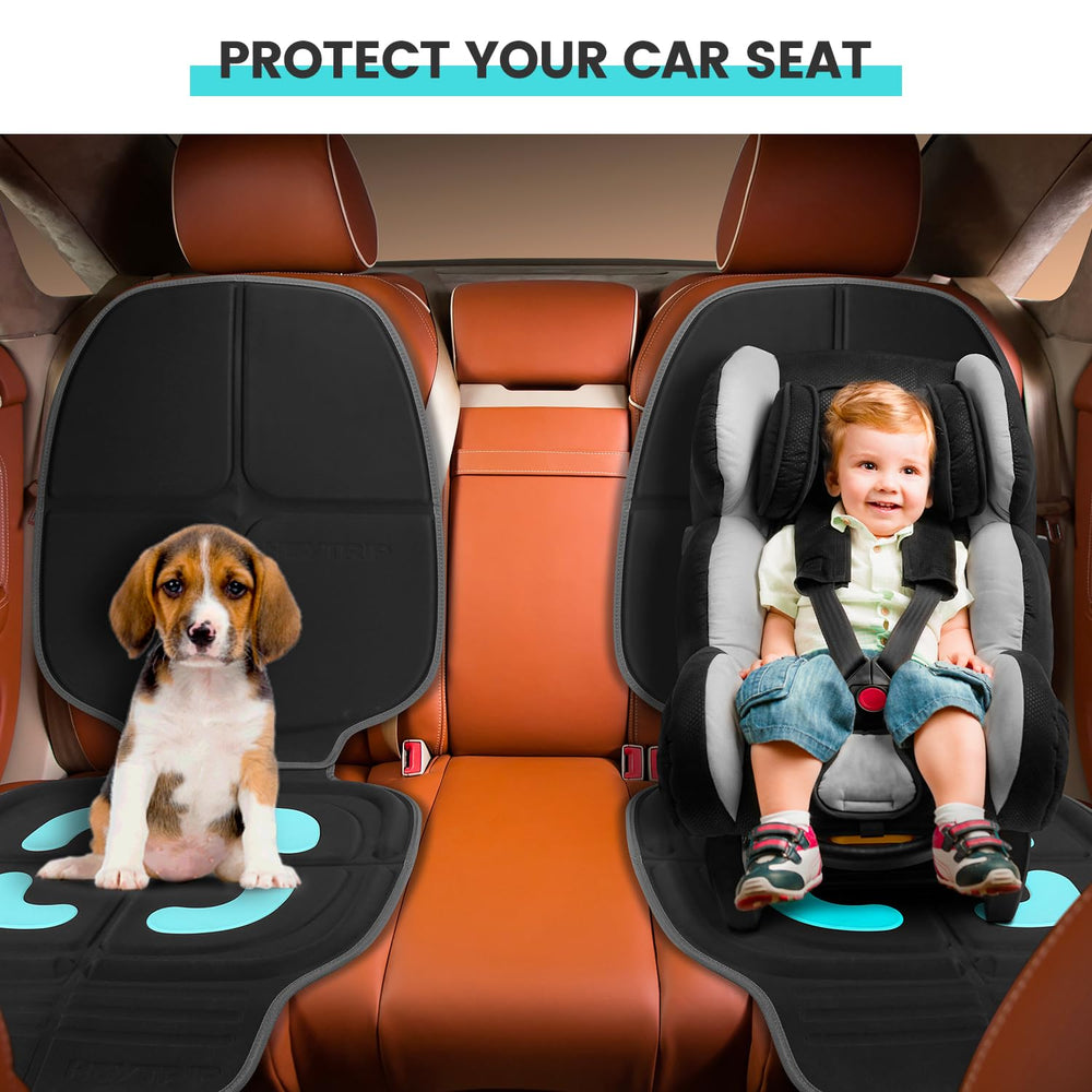 HEYTRIP car seat protector back view—keeps rear seats clean on long trips