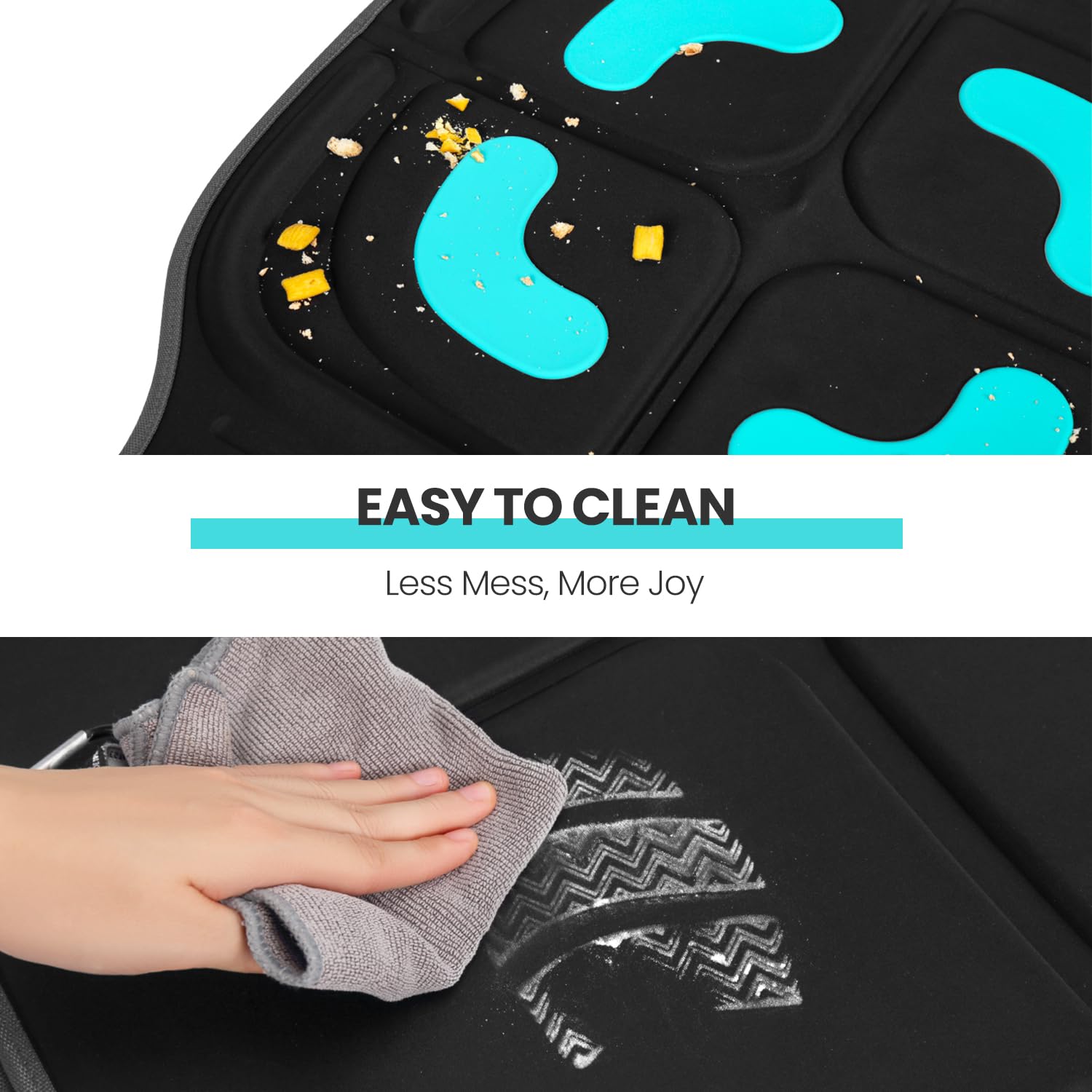 HEYTRIP car seat protector fits most car seats for versatile use.