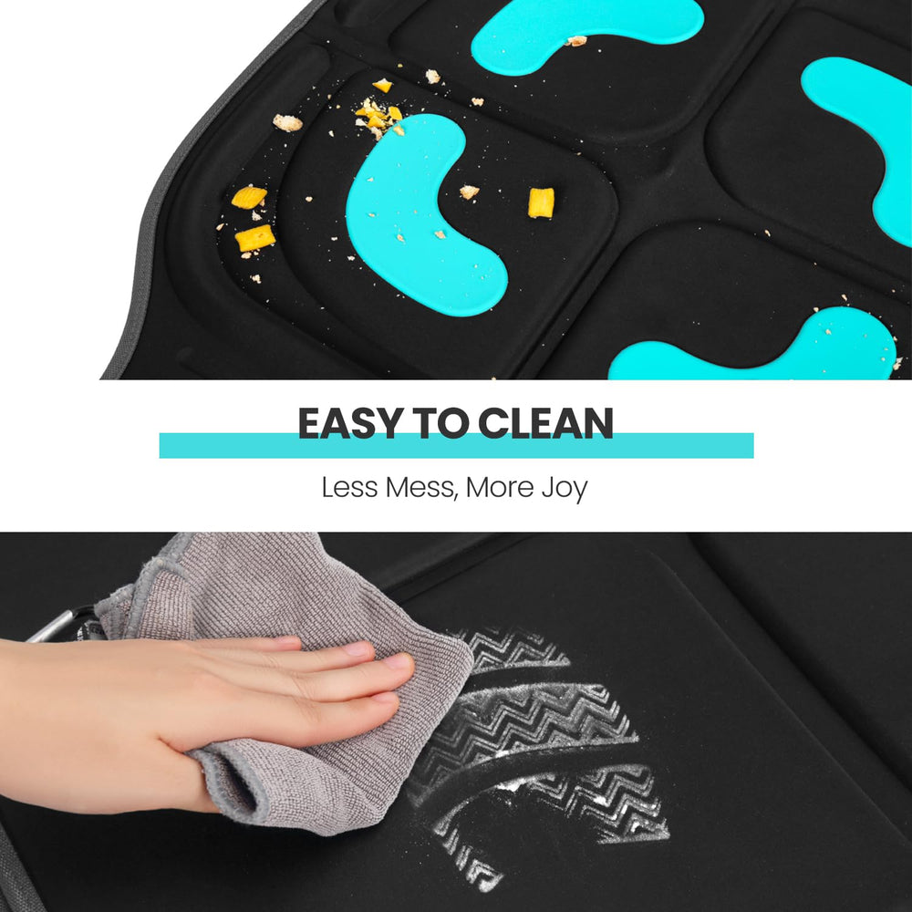 HEYTRIP car seat protector fits most car seats for versatile use.