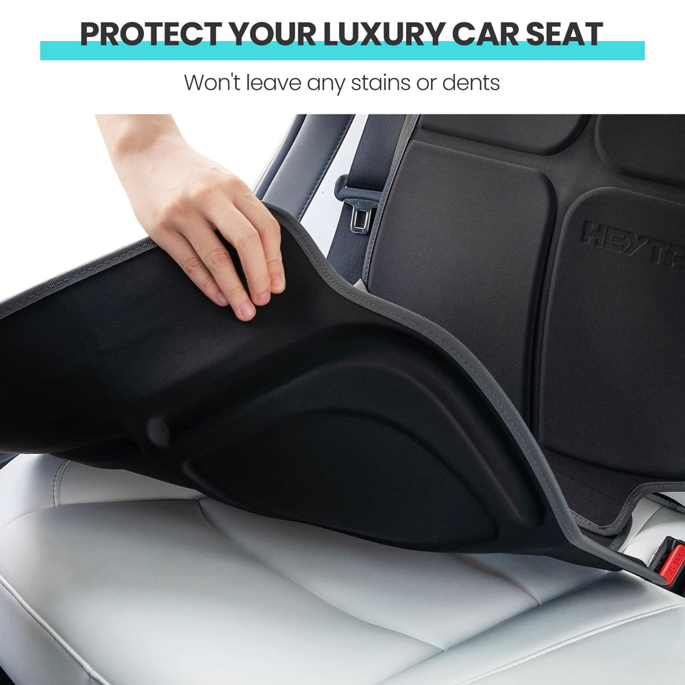 HEYTRIP car seat protector waterproof fabric resists spills and stains.