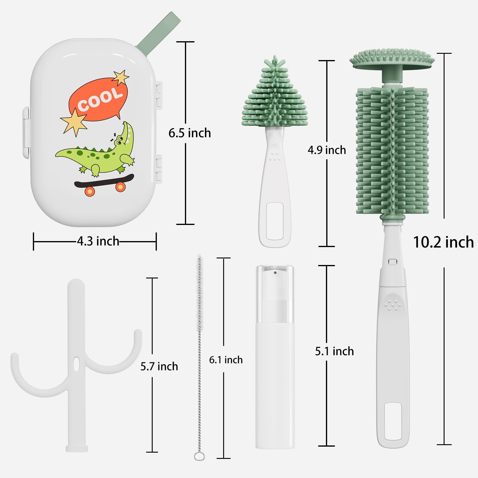 HEYTUYA portable drying rack holds multiple bottles for quick air drying