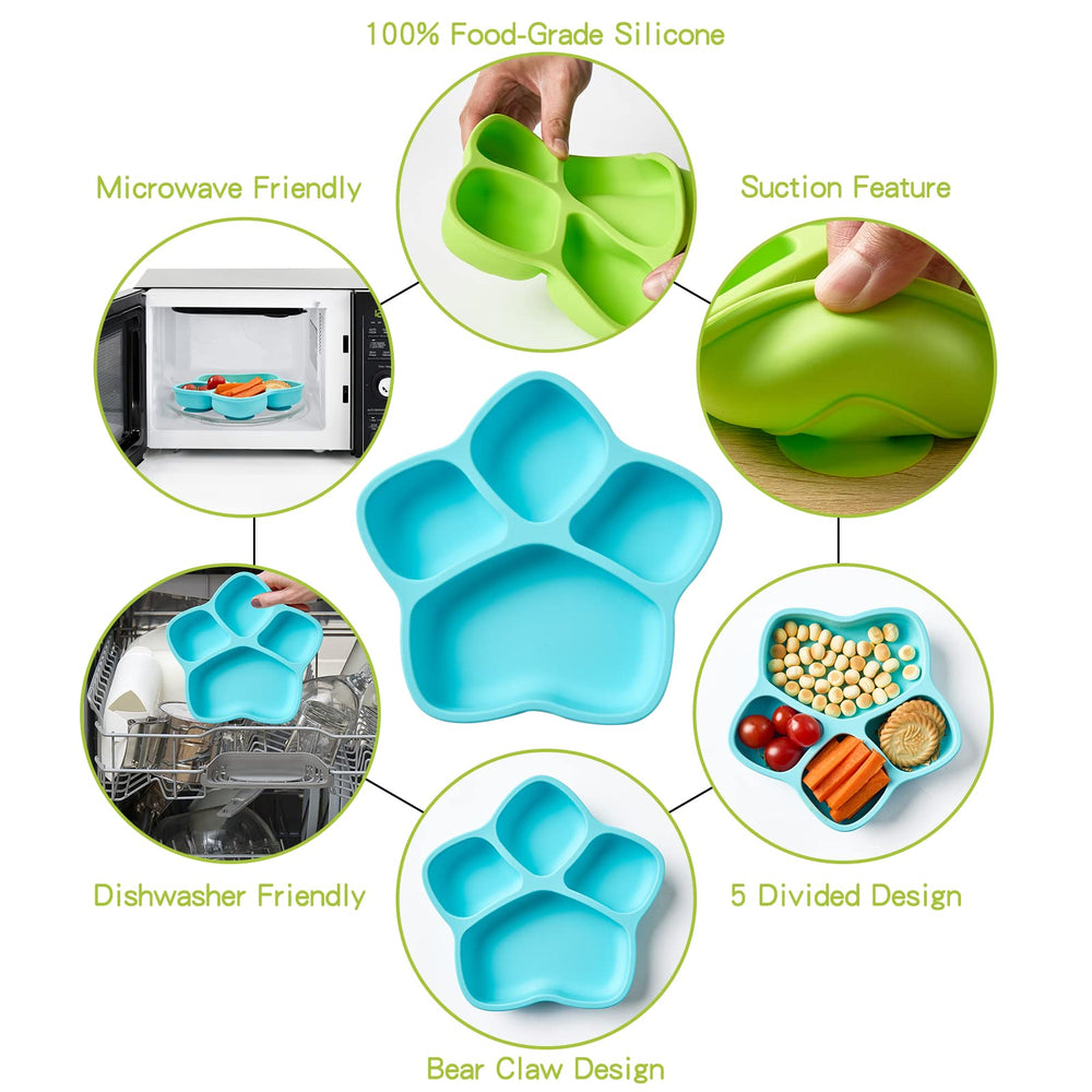 Heytuya 100% food-grade silicone ensures a soft touch and safe mealtime materials.