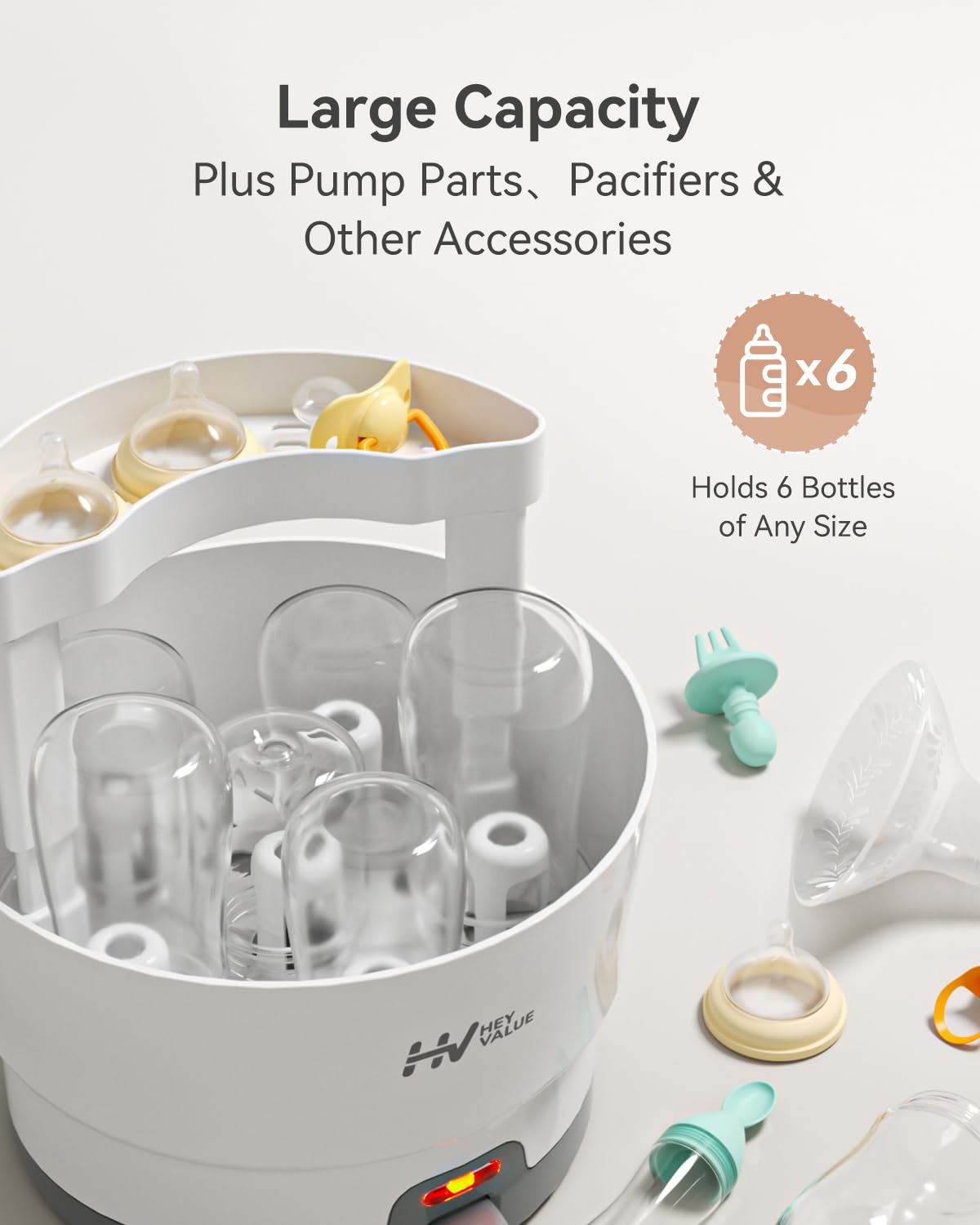 HEYVALUE Ease-Steam sterilizer auto shut-off prevents overheating during cycles