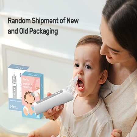 HEYVALUE in-use baby nasal aspirator supports gentle relief sessions