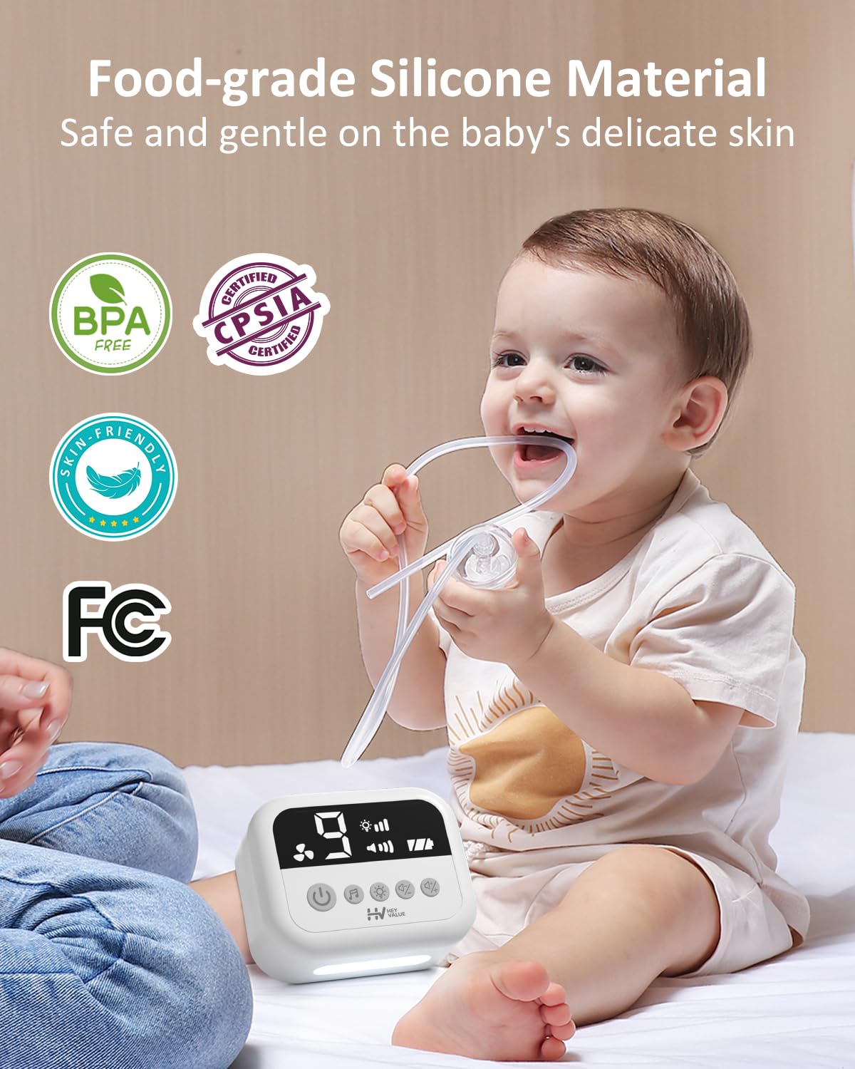 HEYVALUE nasal aspirator dishwasher-safe chamber simplifies cleaning after use.