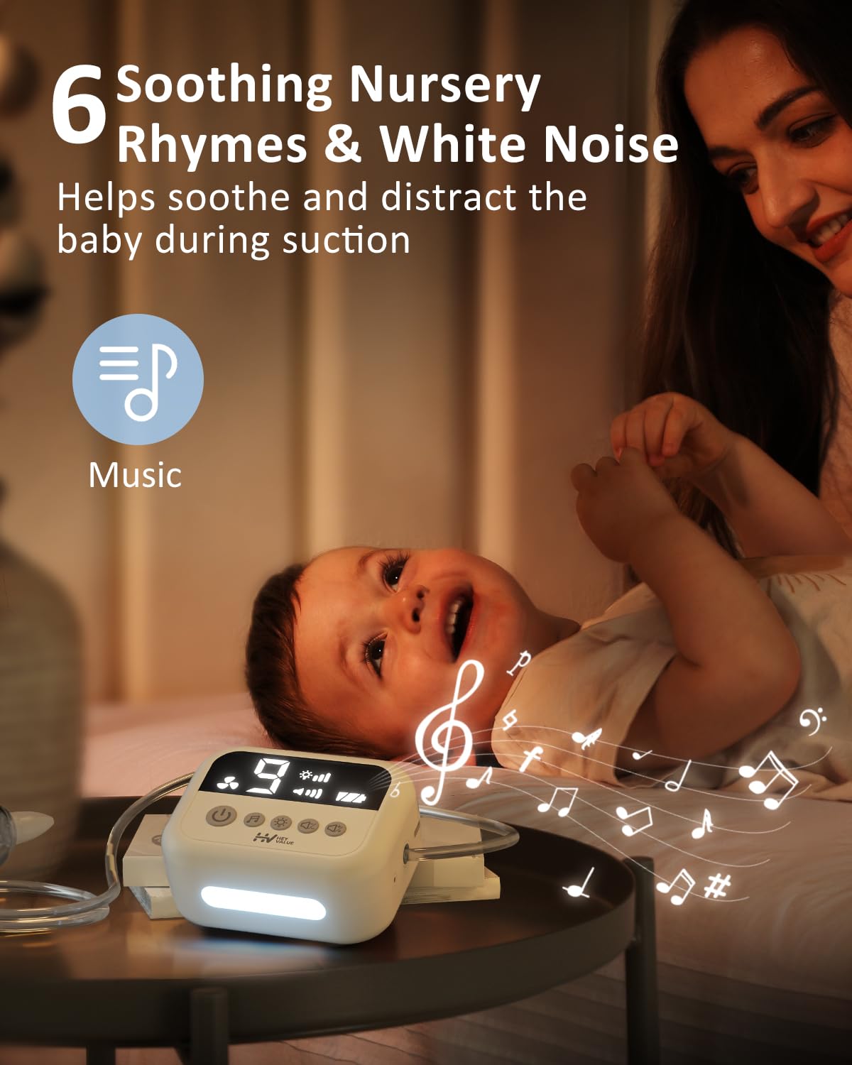 HEYVALUE nasal aspirator two silicone tips for newborns and toddlers.