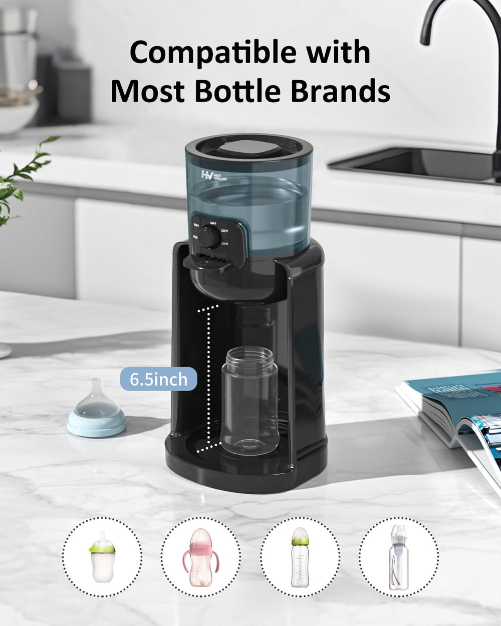HEYVALUE compact design saves counter space on the kitchen counter.