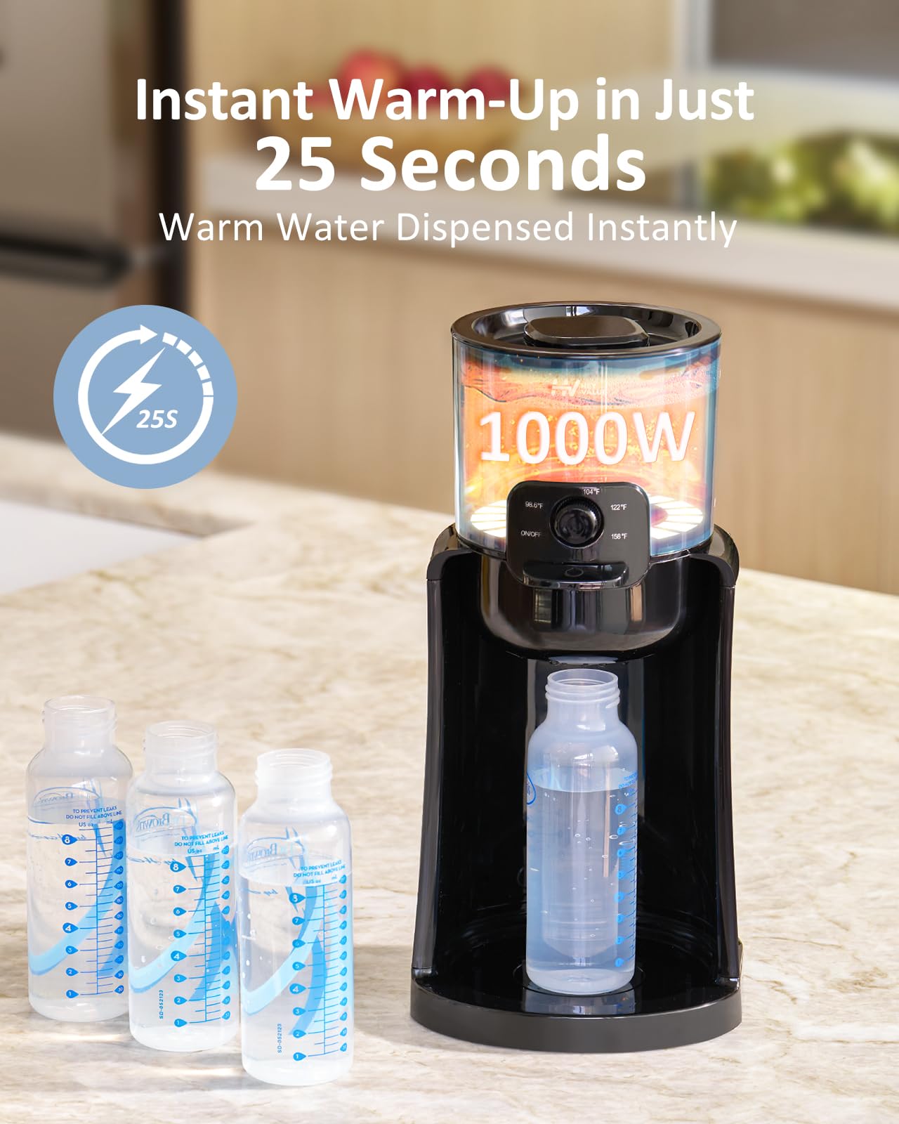 HEYVALUE water-warmer four-temp control for formula temperature options.