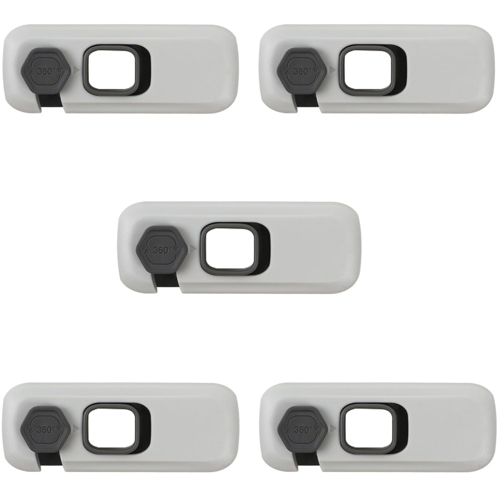 HFengQ 5Pack refrigerator lock with adhesive pad shows easy installation for child safety