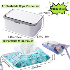 HFHungkeong wipes dispenser with lid open enables quick one-handed wipe grab.