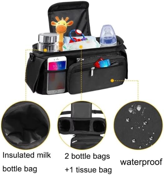 HFLYJPYW shoulder strap enables hands-free carrying when not attached to a stroller.