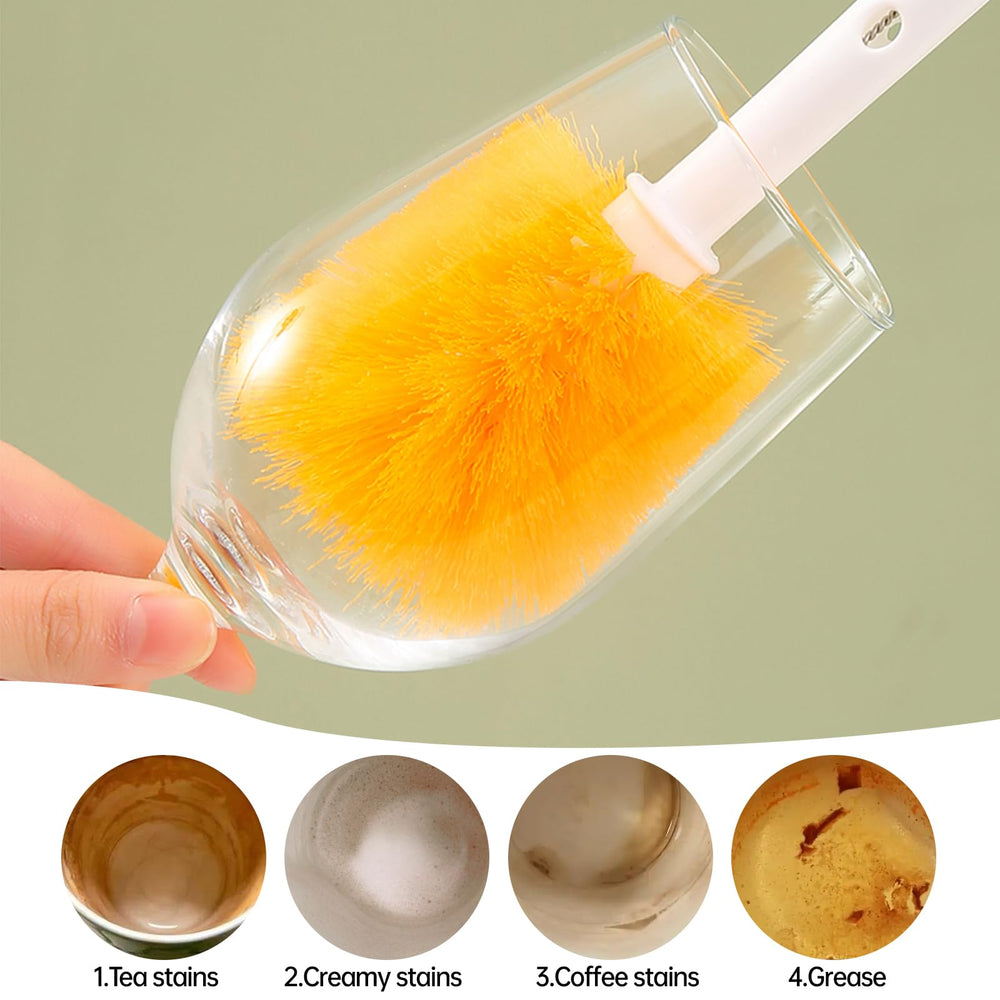 Hganxiu dual-row bristles reach tight crevices for deep cleaning