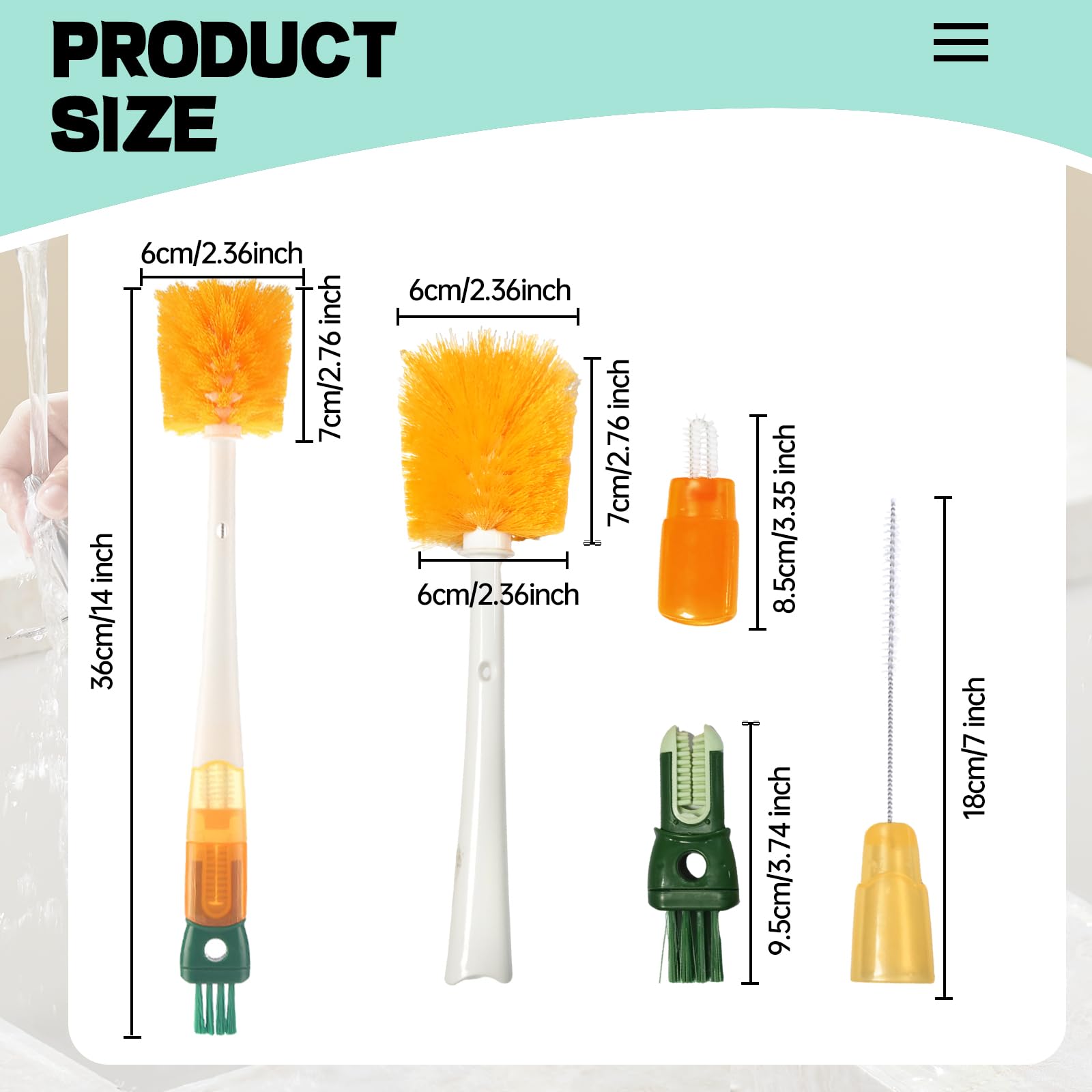 Hganxiu spiral brush for straws cleans tight bends and residue