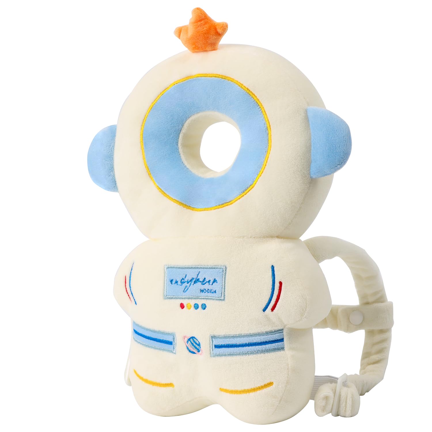 HGTC baby head protector backpack featuring astronaut plush for gentle protection
