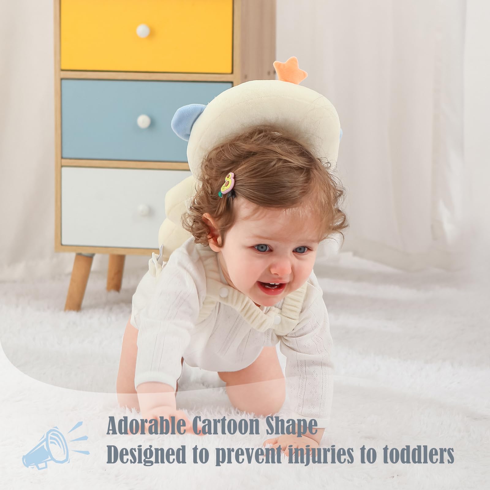 HGTC lightweight 0-4 lbs baby head protector designed for easy wear